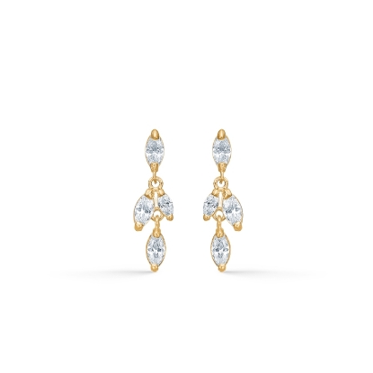 Billede af Mads Z "Emilia" ørestikker 8 kt. guld m. zirkoniasten