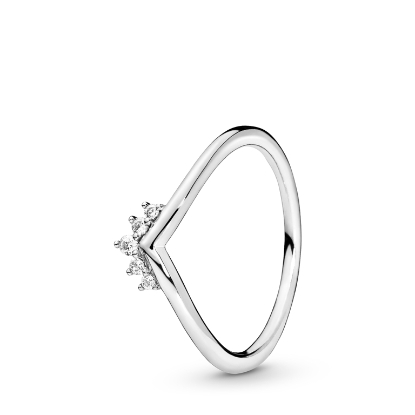 Billede af Pandora Tiara Wishbone ring sølv med klar cz str. 50-60