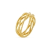 Billede af Susanne Friis Bjørner ring Twisted Wire forgyldt sølv (str. 54)