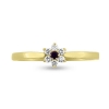Billede af Ring roset rubin 0,02 ct. + 6 brill. a 0,015 w/vs 14 kt.