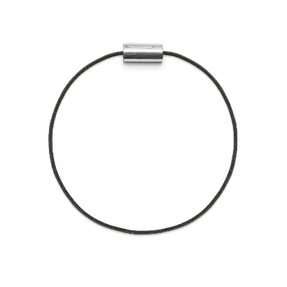 Billede af Mads Ziegler Black Sun armbånd, sort nylon m. sølvlås