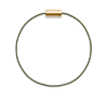 Billede af Mads Z Black Sun armbånd, mørkegrøn nylon m. 14 kt. guldlås 18 cm. 
