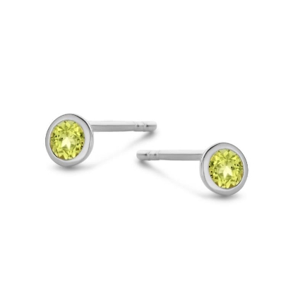 Billede af Spirit Icons Sky øreringe 14 kt. hvidguld m. peridot