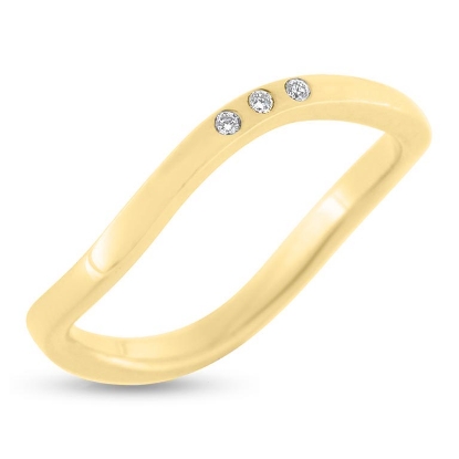 Billede af Collector inderring i 8 kt. m. 3*0,01ct w/vs brillanter