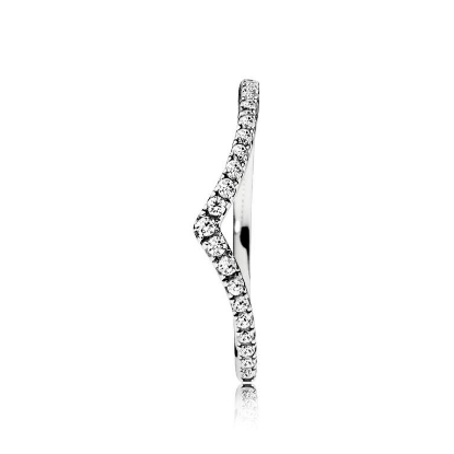 Billede af Pandora ring sølv Wishbone syntetiske zirkonia str. 48-60