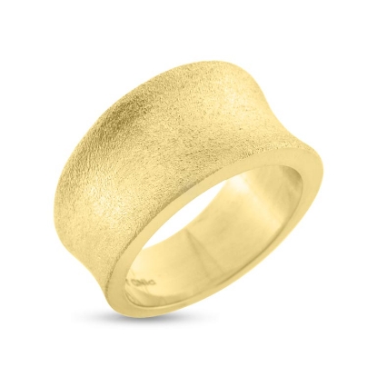 Billede af Ring hulkilet i forløb, br. 11,5 mm. 925s forgyldt (forgyldning vil blive slidt af ved brug !)