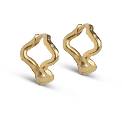 Billede af ENAMEL Copenhagen Holly Small øreringe forgyldt sølv