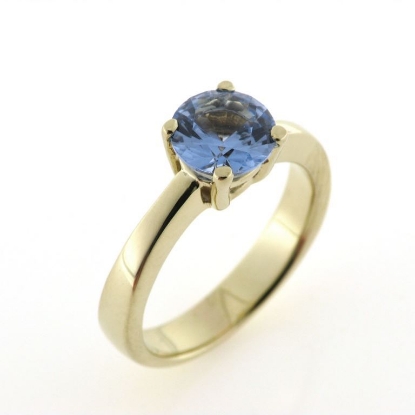 Billede af Ring ægte topas 8 mm. 14 kt.