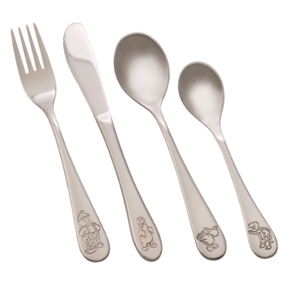 Billede af Rustfri stålbestik Rasmus Klump, 4 dele