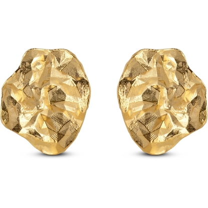 Billede af ENAMEL Copenhagen Windy øreringe forgyldt sølv