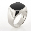 Billede af Ring, herrering med onyx sten,14 kt. hvg.