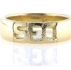 Billede af Herrering br. 8 mm. udsavet monogram (4 bogstaver) 8 kt. 
