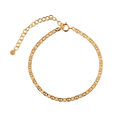 Billede af STINE A armbånd Petit Link sølv forgyldt (15-20,5 cm)