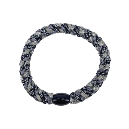 Billede af Aqua Dulce Hårelastik - Grå/sort m. sølv glimmer + sort luk