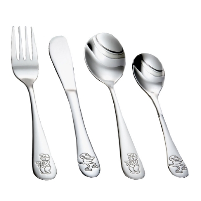 Billede af Rustfri stålbestik Bamse & Kylling, 4 dele