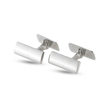 Billede af Manchetknapper hvælvet massive 14 kt. hvg.