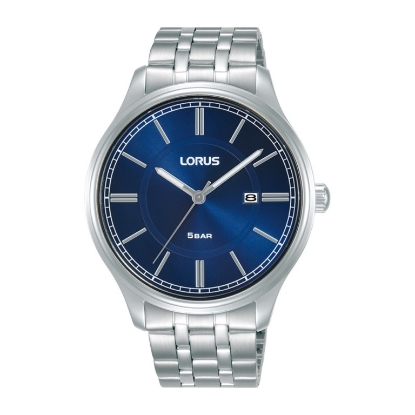 Billede af Lorus Classic herreur stål blå urskive 5bar 42mm