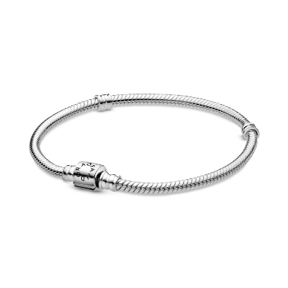 Billede af Pandora Moments armbånd sølv slangekæde tønde-lås 15-23 cm