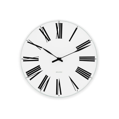 Billede af Arne Jacobsen vægur - Roman - hvid/sort - 48 cm