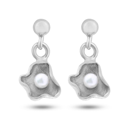 Billede af Ørehængere "Treasured Waterbed" i 14 kt. hvidguld