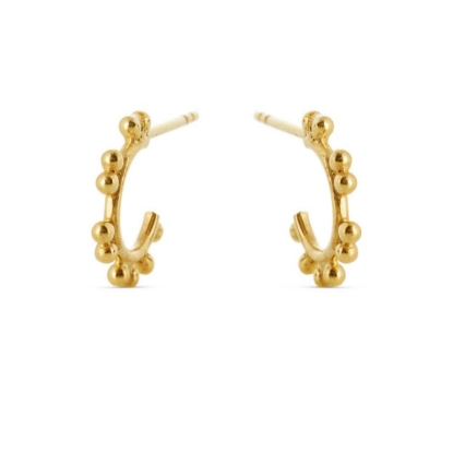 Billede af Susanne Friis Bjørner Creol sølv forgyldt med kugler