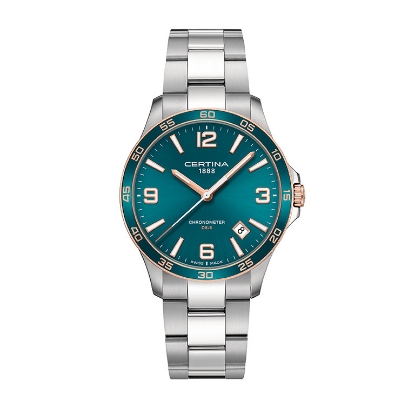 Billede af Certina Urban DS herreur stål lænke grøn skive safirglas dato