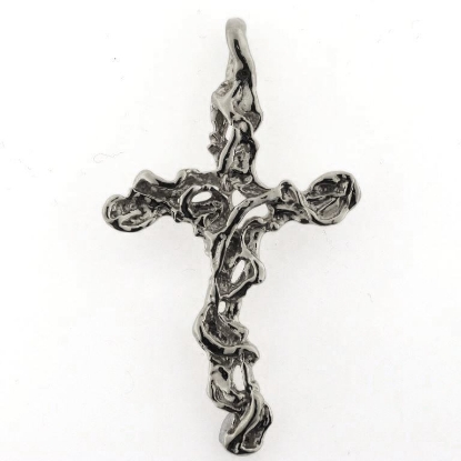 Billede af Vedhæng Kors med fast øsken 14 kt. hvg.