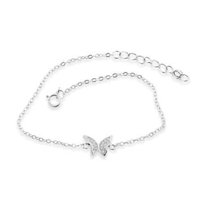 Billede af By Pind armbånd  Butterfly sølv rhd. m  syn.zir.