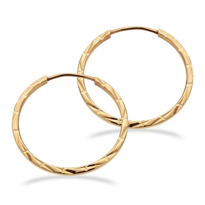 Billede af Creoler facet 23 mm. 8 kt.