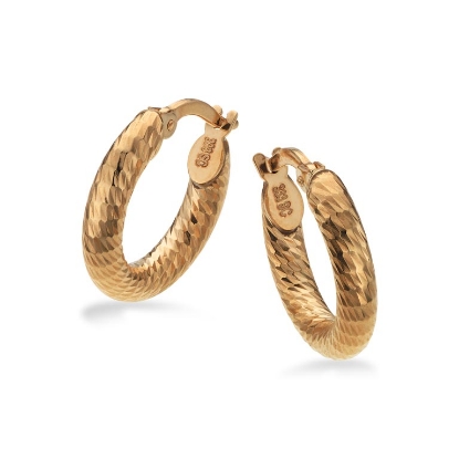 Billede af Creoler snoet 16 mm. 8 kt.