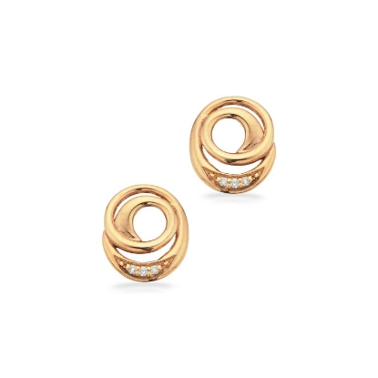 Billede af Øreringe cubic zir. 8 kt.