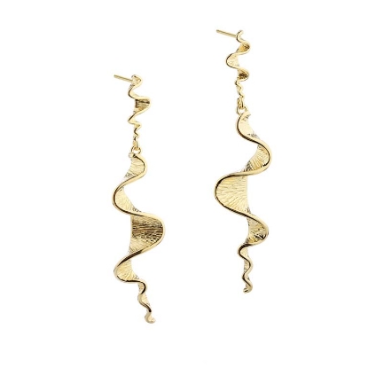 Billede af Aqua Dulce New Rhumba Long øreringe forgyldt sølv