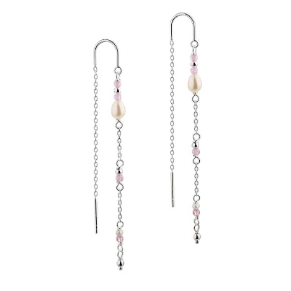 Billede af Aqua Dulce Coast Rose øreringe sølv m. fvp