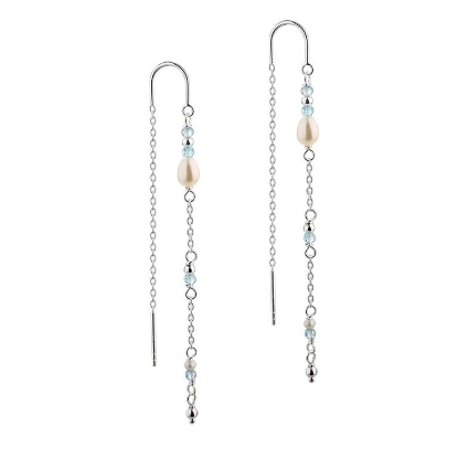 Billede af Aqua Dulce Coast Blue øreringe sølv m. fvp