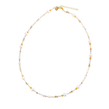 Billede af Aqua Dulce Pastel Love halskæde forgyldt sølv m. fvp (43 + 4 cm)