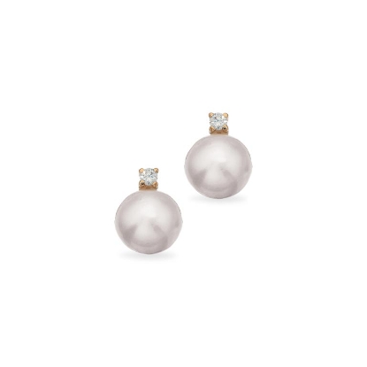 Billede af Øreringe fkp./cubic zir. 8 kt.