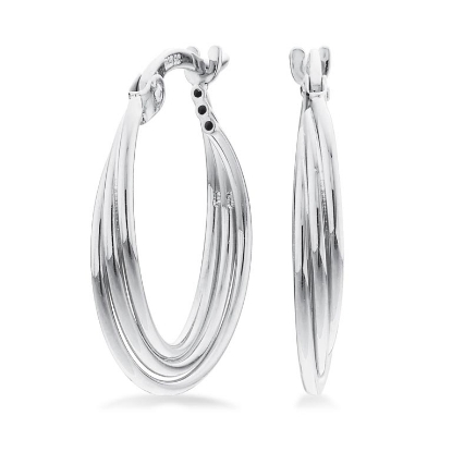 Billede af Creoler 3 tråd 18 mm. sølv rh.