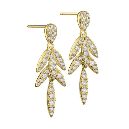 Billede af *Aqua Dulce New Debbie øreringe forgyldt sølv m. cz