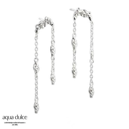 Billede af Aqua Dulce Milena øreringe sølv m. cz