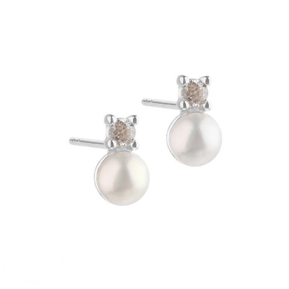 Billede af Aqua Dulce Darling Bubbels øreringe sølv m. fvp+cz