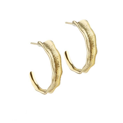 Billede af Aqua Dulce New Fanny Big øreringe forgyldt sølv