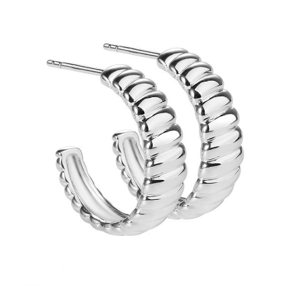 Billede af Aqua Dulce Suki øreringe sølv (20 mm)