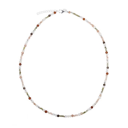 Billede af Aqua Dulce Olive Garden halskæde sølv m. perler (42 + 3 cm)