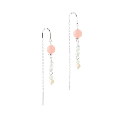 Billede af Aqua Dulce Rose Breeze øreringe sølv m. perler