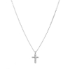 Billede af Aqua Dulce Cross halskæde sølv m. cz (40 + 4 cm)