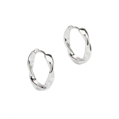 Billede af Aqua Dulce Twirl øreringe sølv - 13 mm