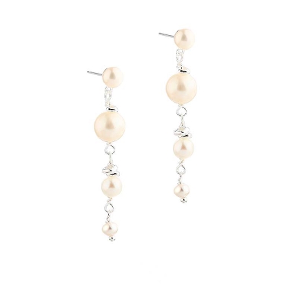 Billede af Aqua Dulce Ghita Short Pearl øreringe sølv m. fvp