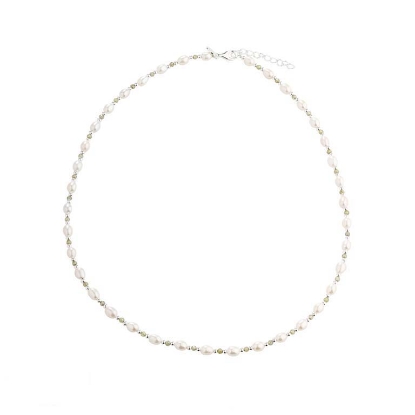 Billede af Aqua Dulce Coast Olive halskæde sølv m. fvp (42 + 3 cm)