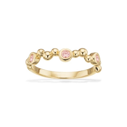 Billede af Ring pink cubic zir. 8 kt.