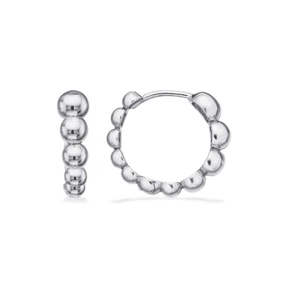 Billede af Creoler kugler sølv rh.